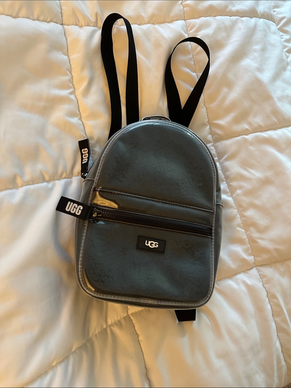 UGG Charcoal Mini Backpack with Front Zip Pocket